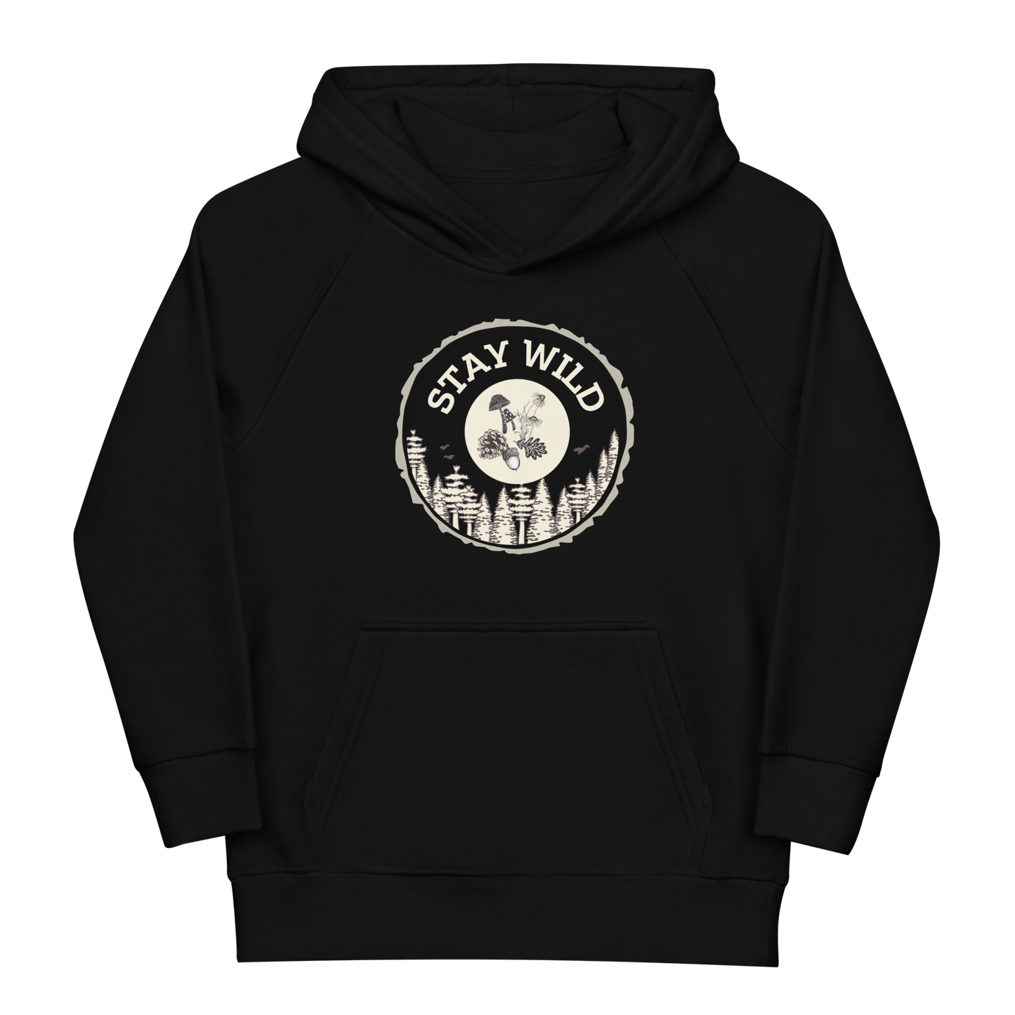 Organic Kids' "Stay Wild" Nature-inspired Hoodie