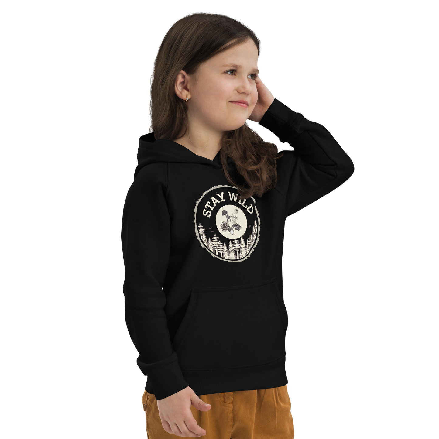 Organic Kids' "Stay Wild" Nature-inspired Hoodie