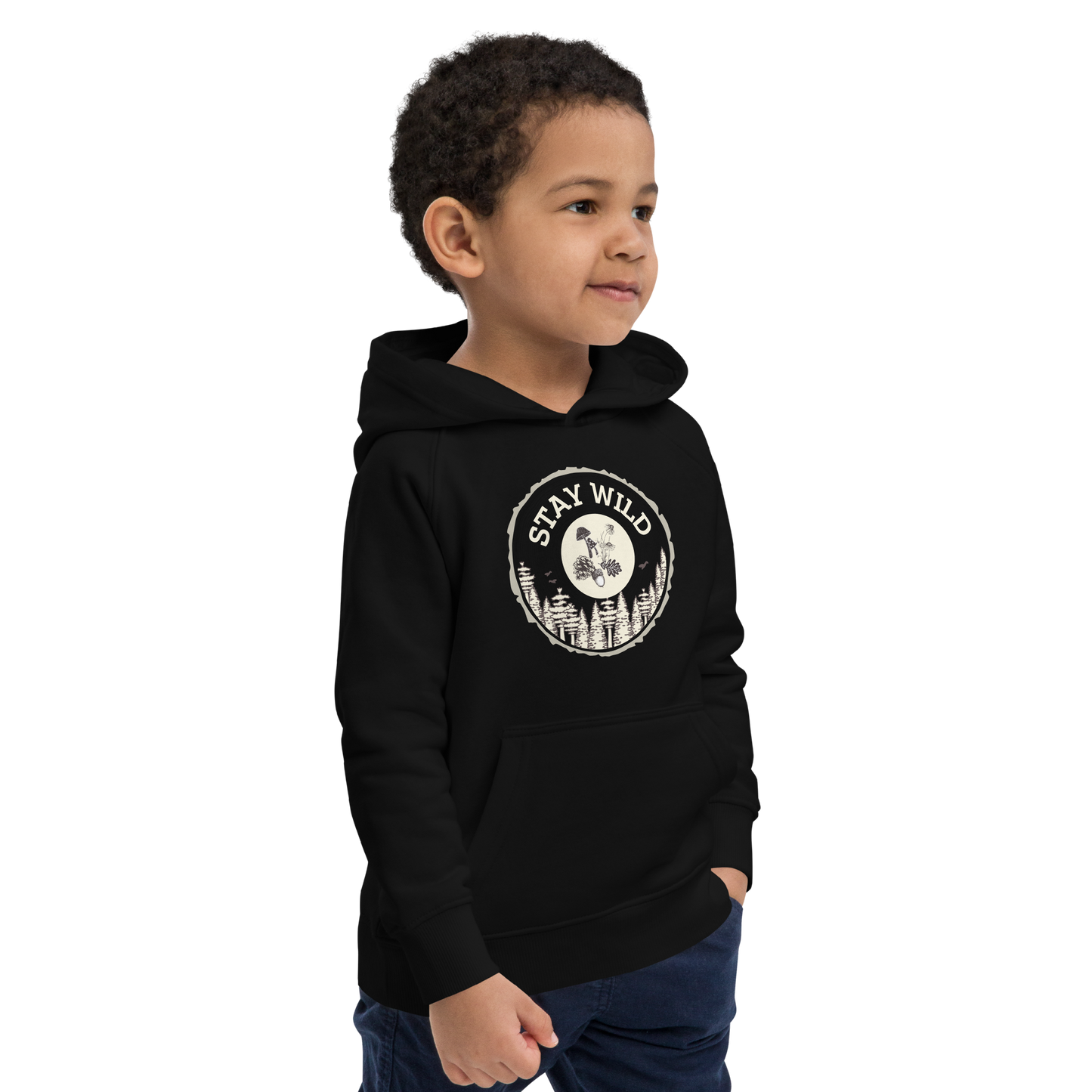 Organic Kids' "Stay Wild" Nature-inspired Hoodie