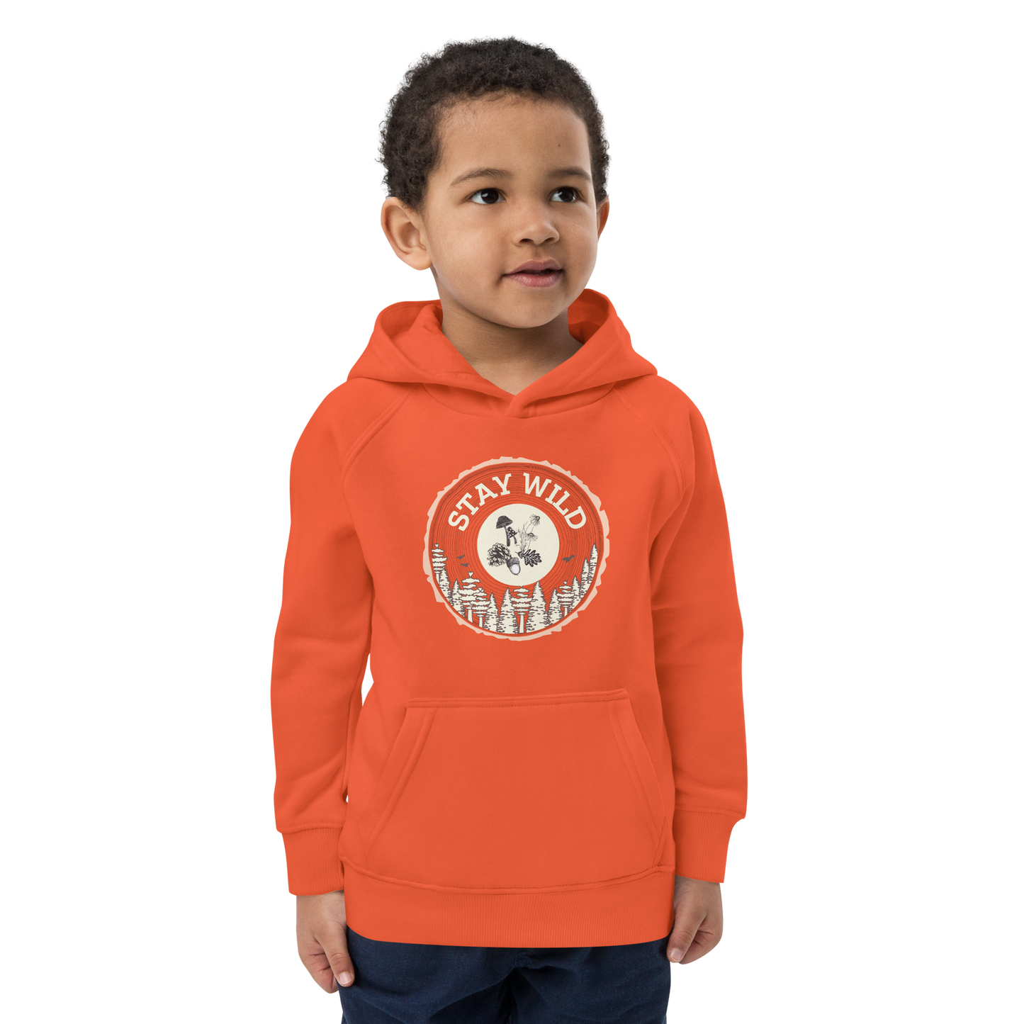 Organic Kids' "Stay Wild" Nature-inspired Hoodie