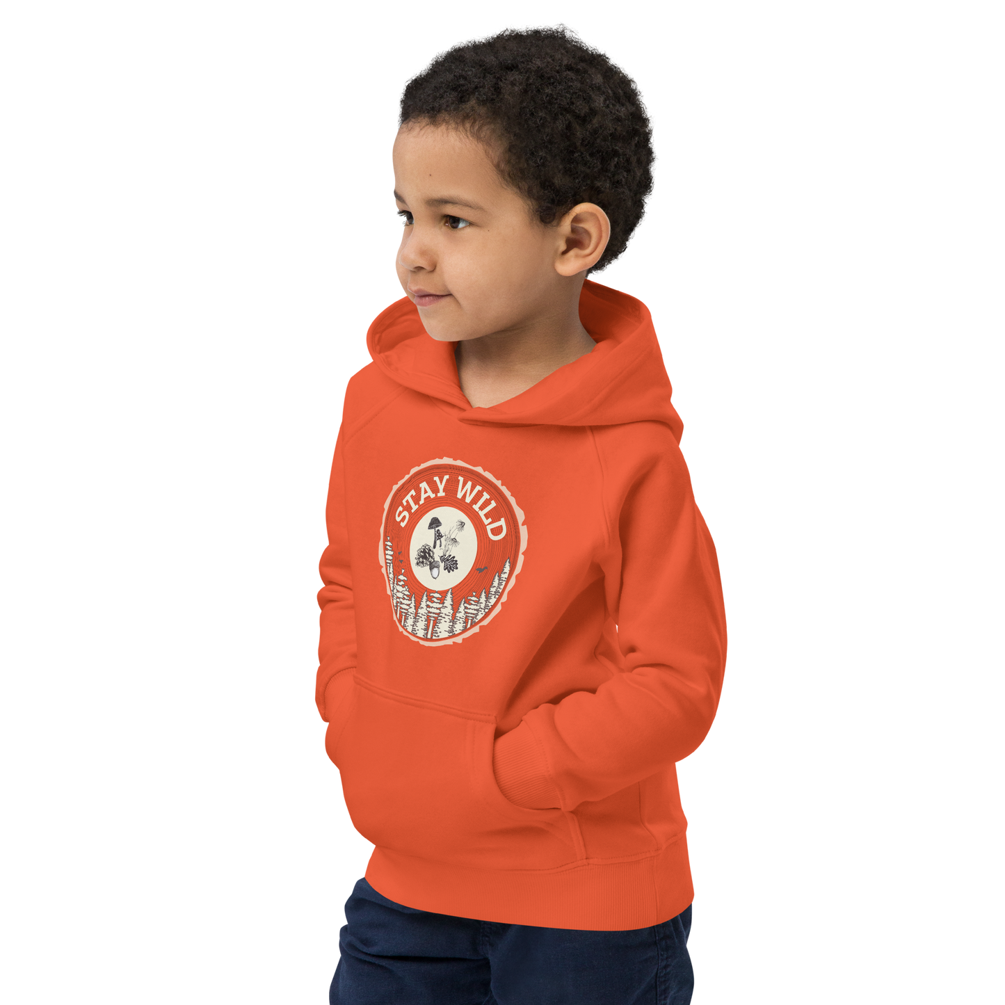 Organic Kids' "Stay Wild" Nature-inspired Hoodie