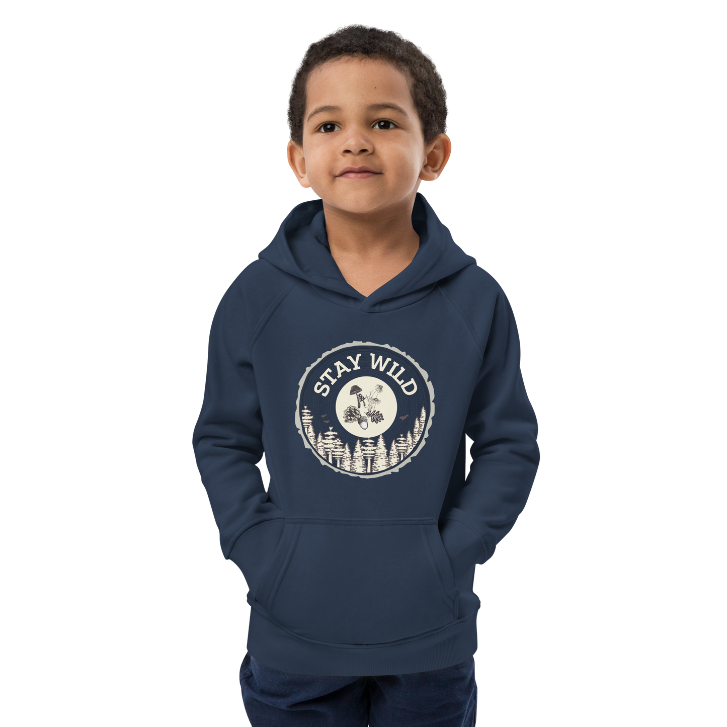 Organic Kids' "Stay Wild" Nature-inspired Hoodie