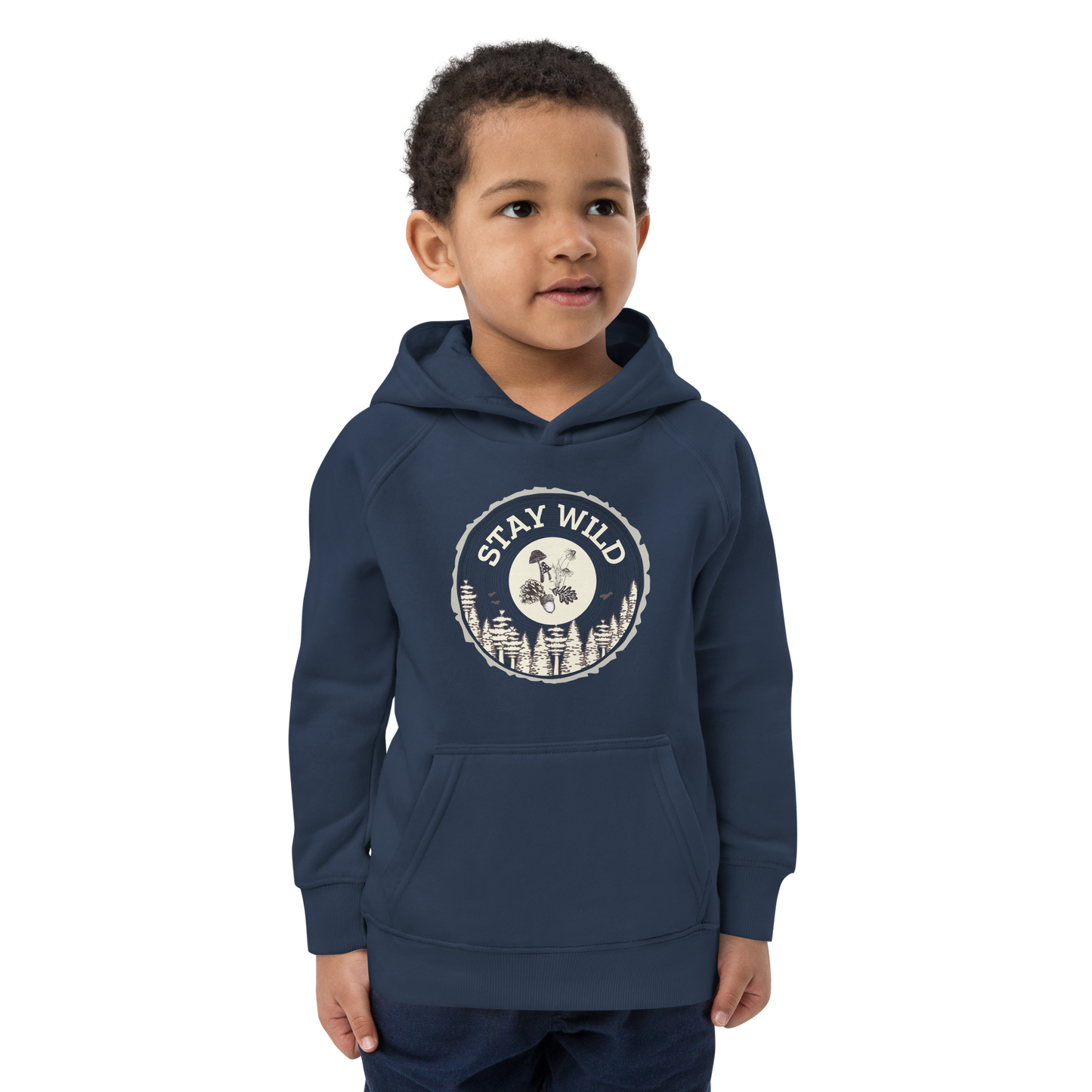 Organic Kids' "Stay Wild" Nature-inspired Hoodie
