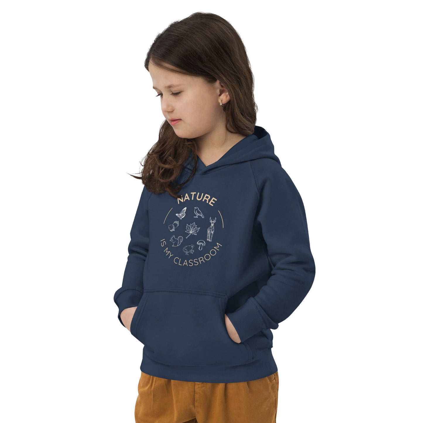"Nature is My Classroom" Kids' Organic Hoodie Sweatshirt