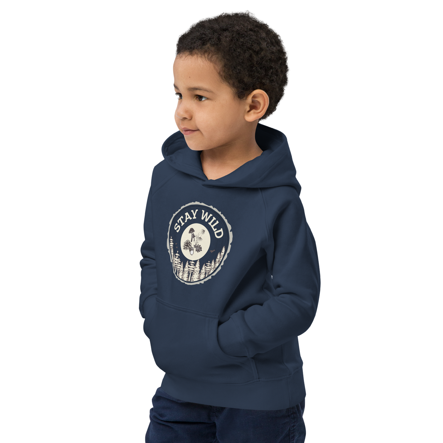 Organic Kids' "Stay Wild" Nature-inspired Hoodie