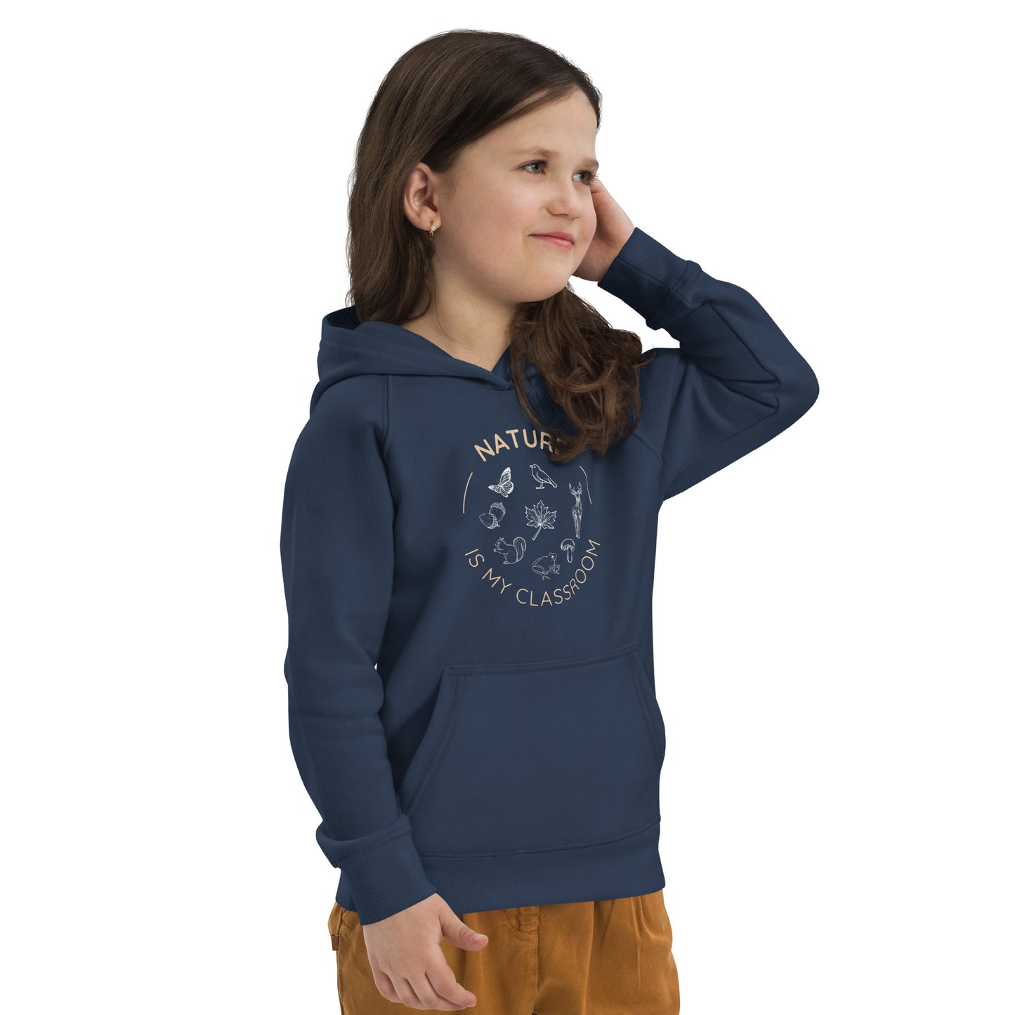 "Nature is My Classroom" Kids' Organic Hoodie Sweatshirt