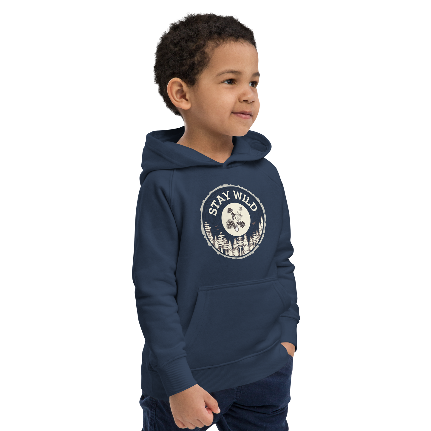 Organic Kids' "Stay Wild" Nature-inspired Hoodie