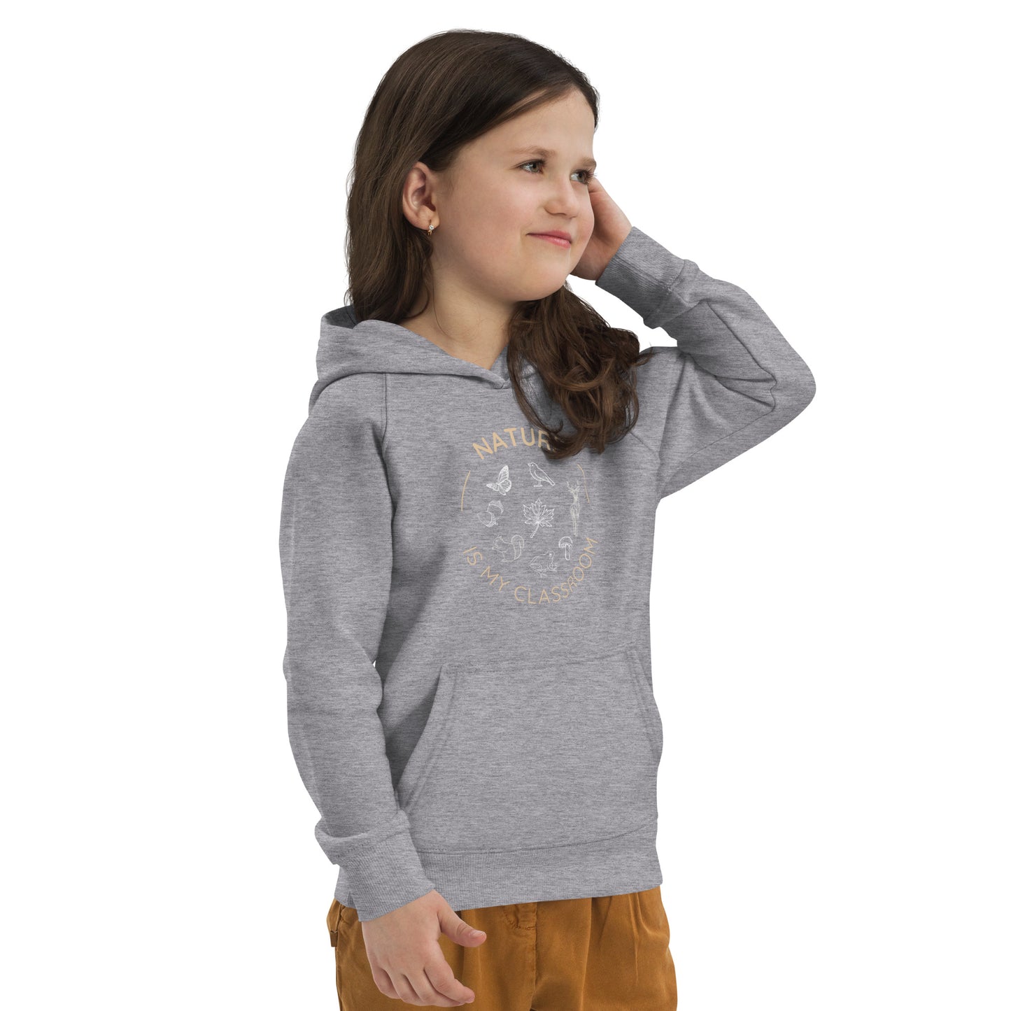 "Nature is My Classroom" Kids' Organic Hoodie Sweatshirt