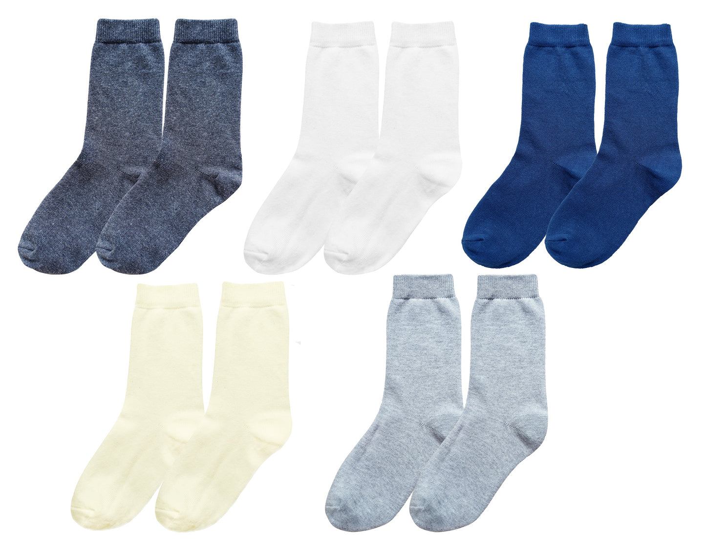 tittimitti® 98% GOTS Organic Cotton Children Kids Boy's Girl's Socks (5-pack)