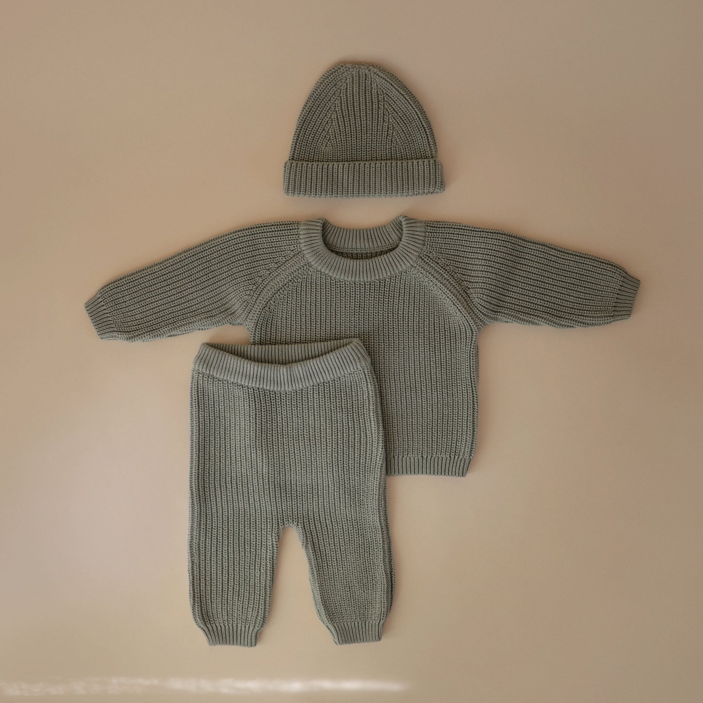 Mushie Organic Cotton Baby Chunky Knit Pants