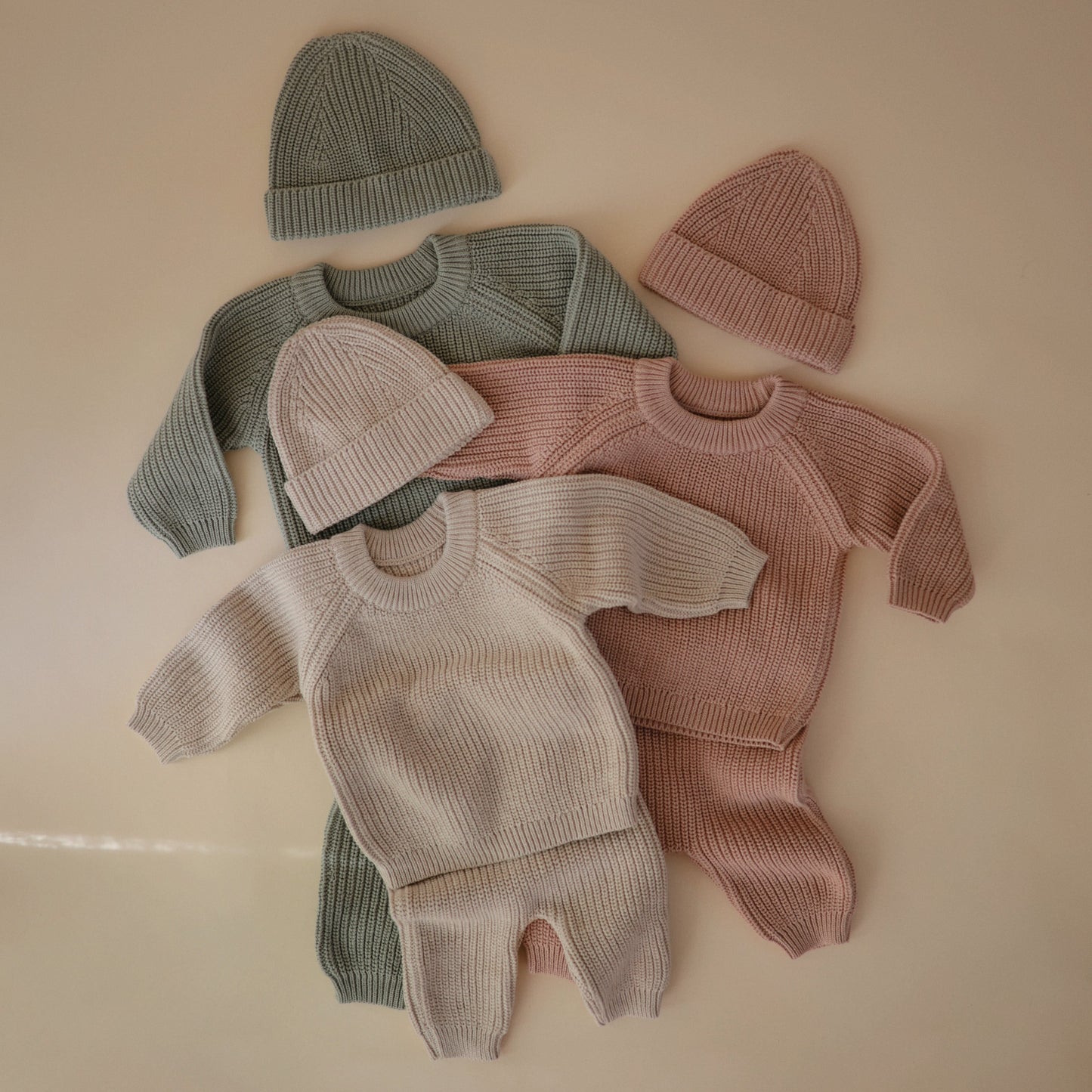 Mushie Organic Cotton Baby Chunky Knit Pants