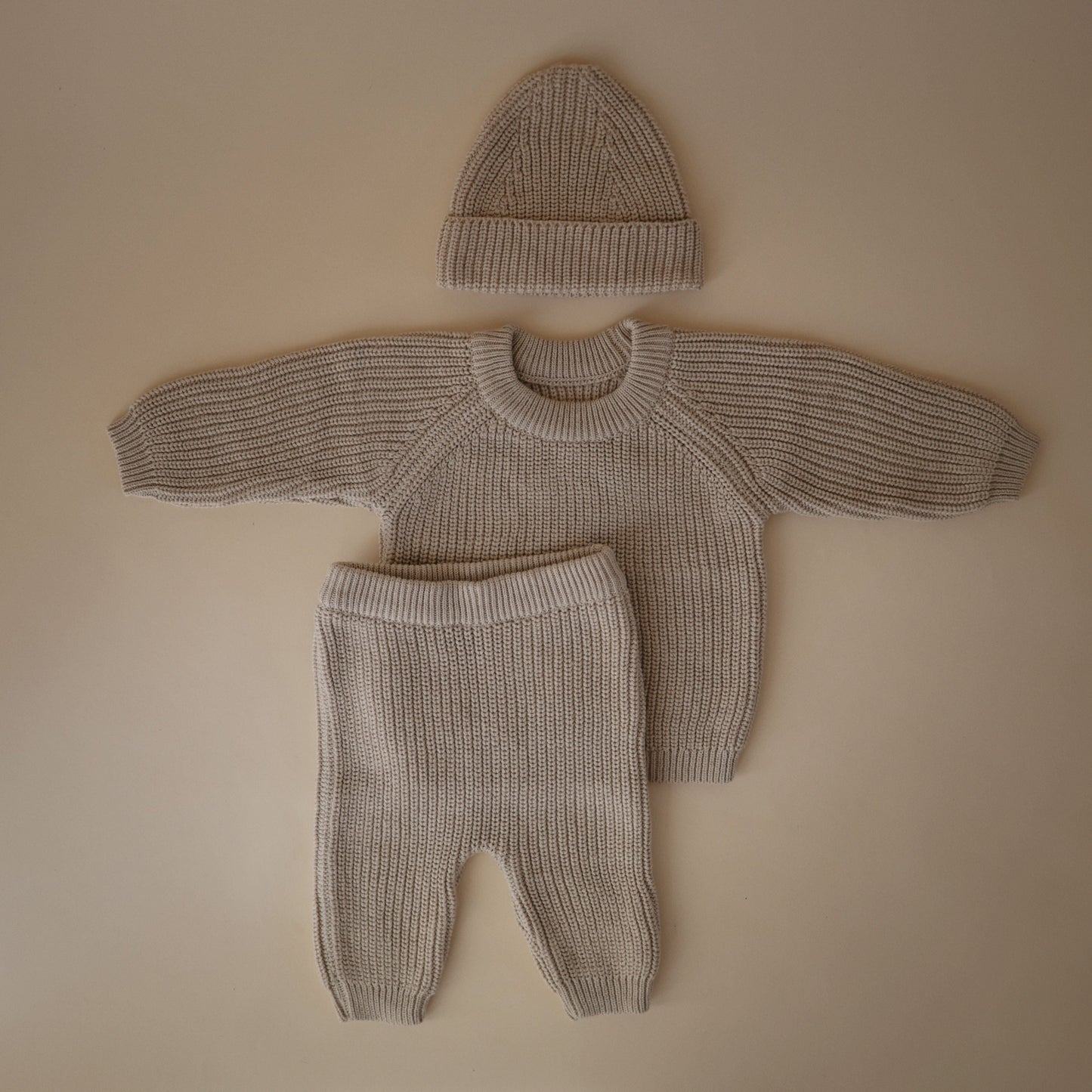Mushie Organic Cotton Chunky Knit Baby Beanie