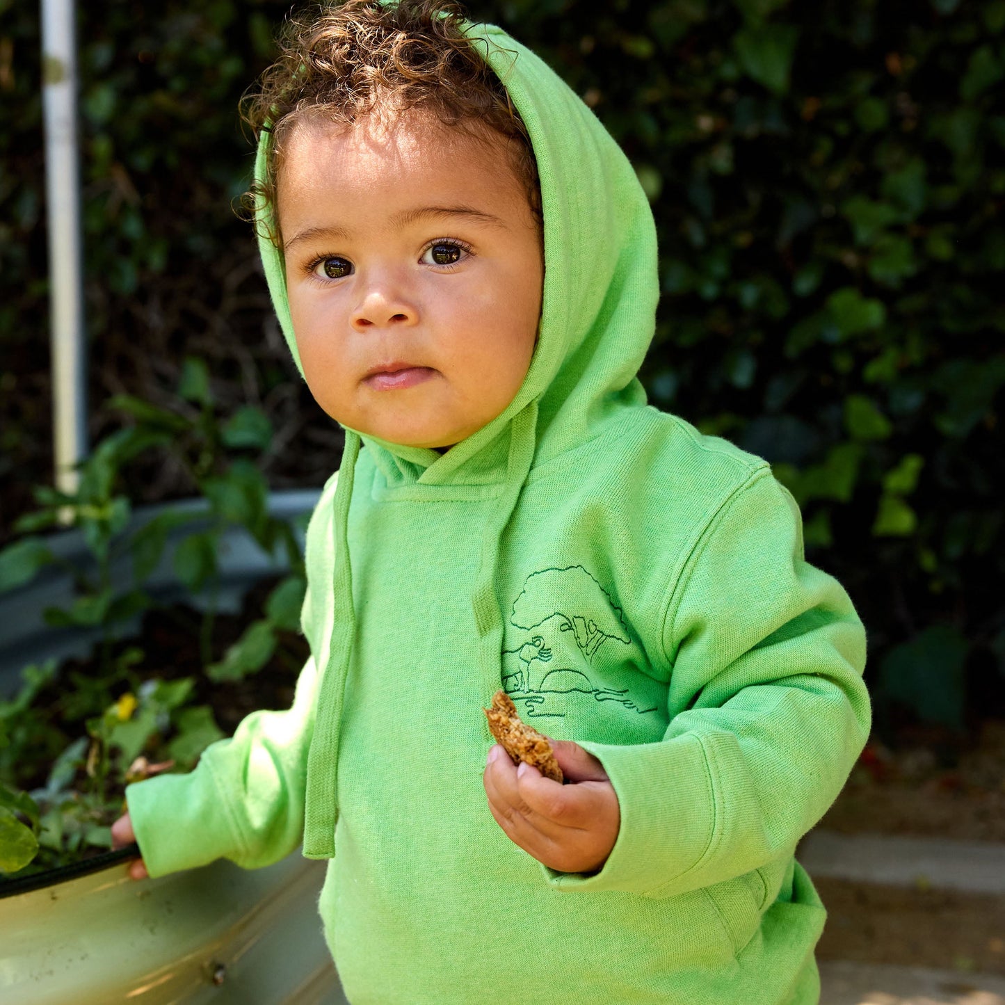 Kids Protect Elephants Organic Cotton Hooded Sweatshirt