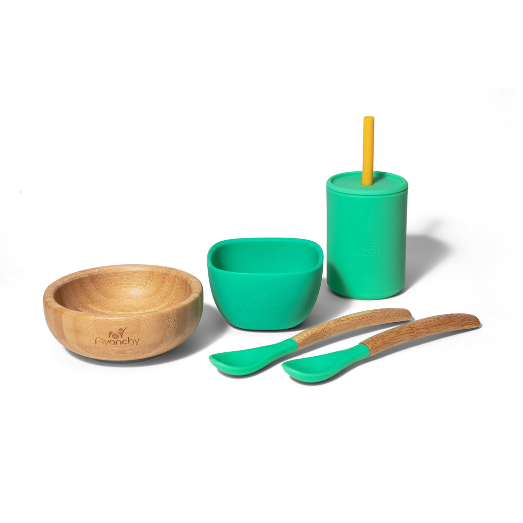 Avanchy La Petite Eco-friendly Organic Bamboo Mini Bowl | Single, Double or Full Dinnerware Set