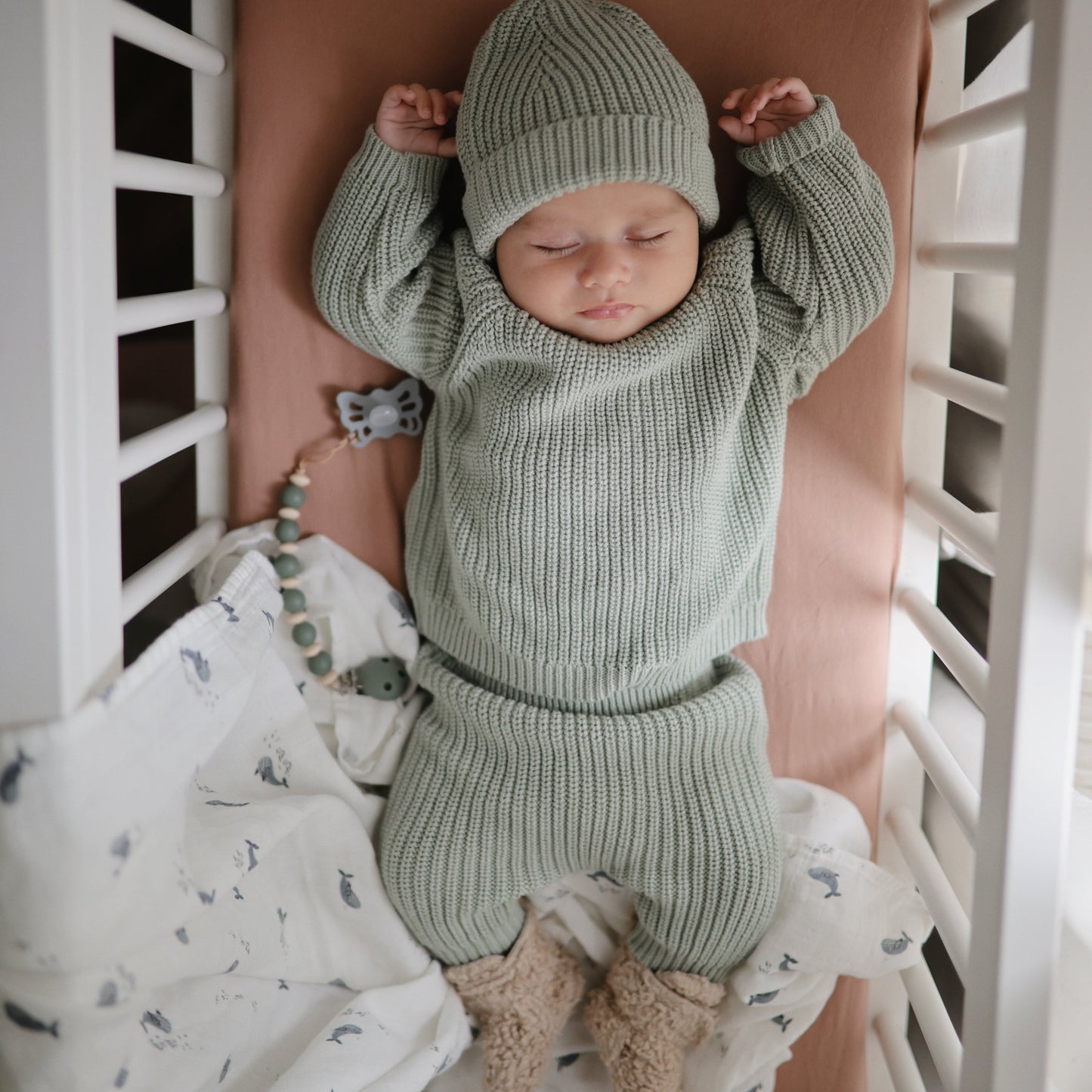 Mushie Organic Cotton Muslin Swaddle Blanket