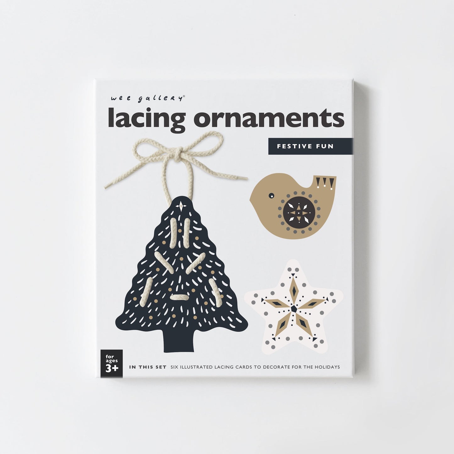 Wee Gallery Eco-Friendly Christmas Festive Fun Lacing Ornaments