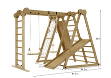 Load image into Gallery viewer, Avenlur Chestnut - 8-in-1 Eco-Friendly Wooden Jungle Gym for Toddlers
