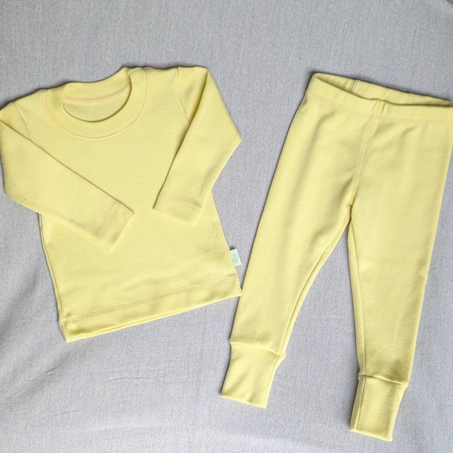 Silk & Merino Thermal Base-layer Set - lemon