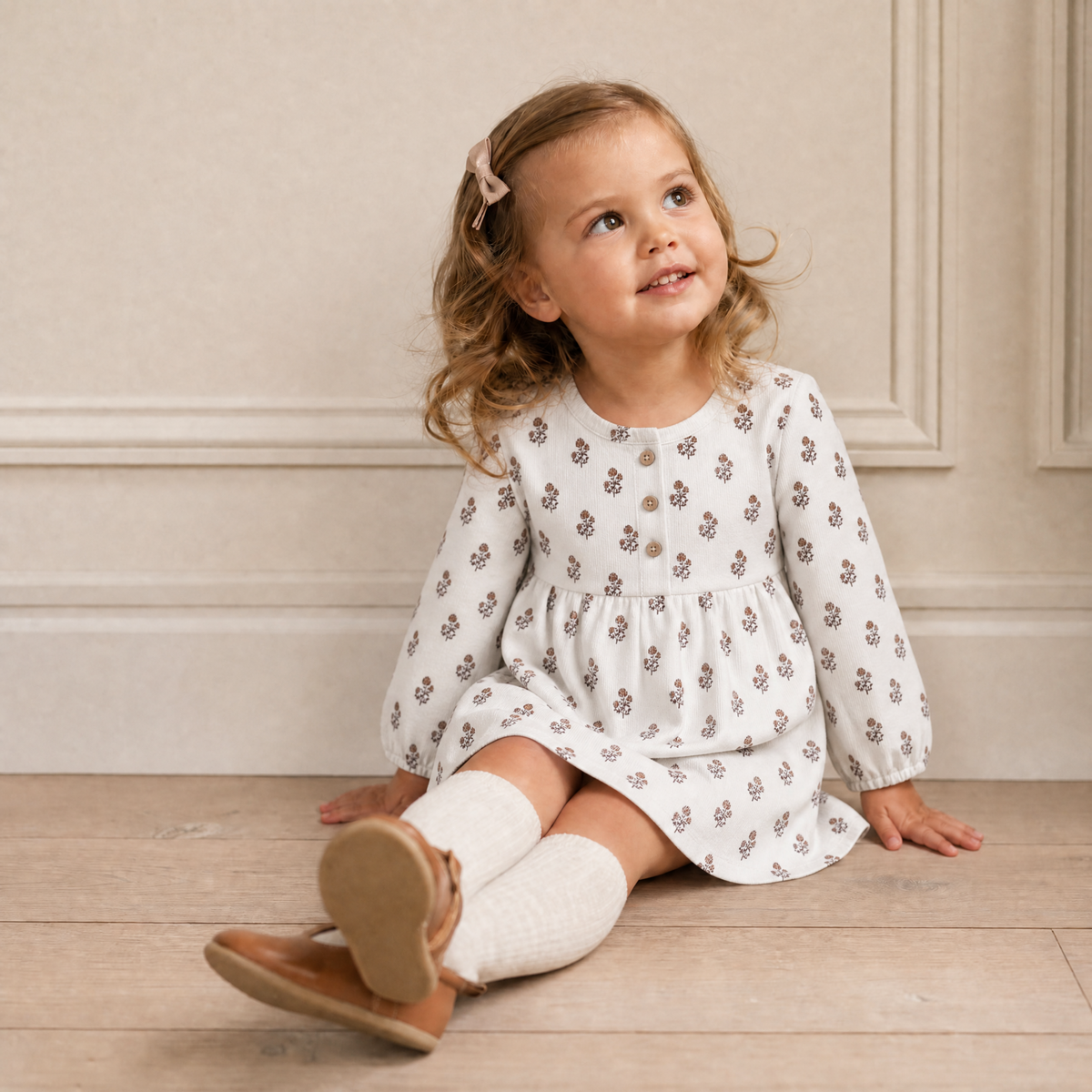 Organic Cotton Buttoned Dress for Babies & Toddlers – Loom