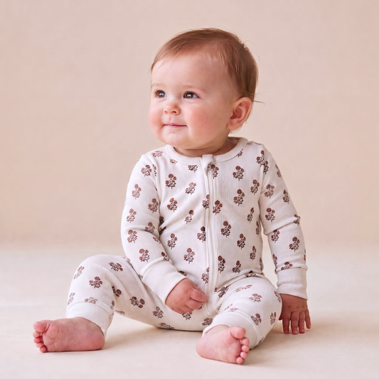 Organic Cotton 2-Way Zip Romper with Convertible Footies & Mittens for Babies – Loom