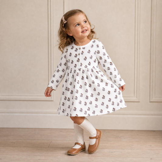 Organic Cotton Buttoned Dress for Babies & Toddlers – Loom