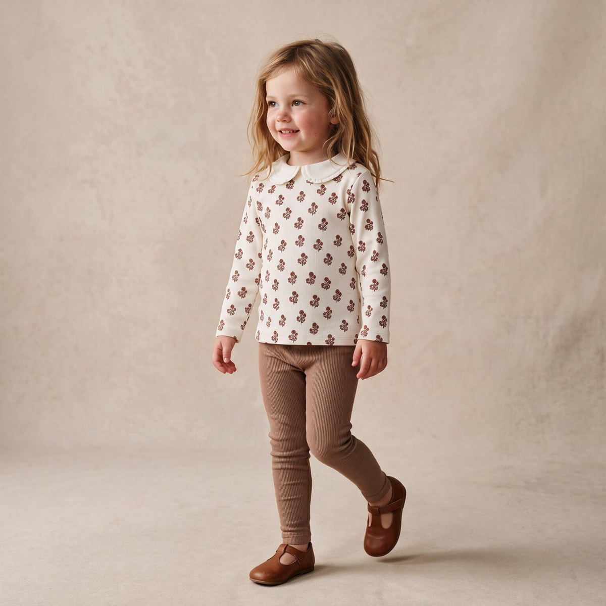 Organic Cotton Ruffle Collar Top & Leggings Set for Babies & Toddlers – Loom