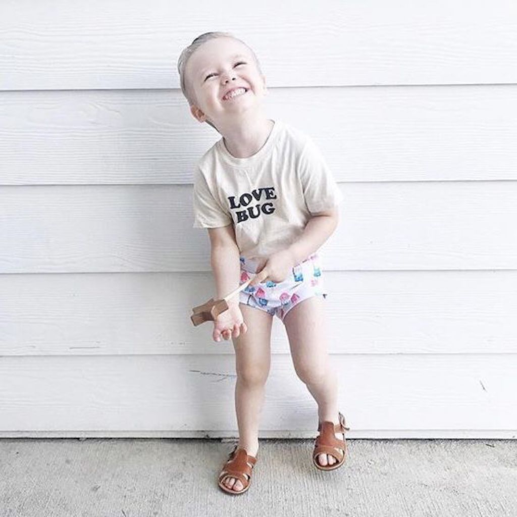 Love Bug Organic Cotton Kids T-Shirt – Short Sleeve, 2T–6T