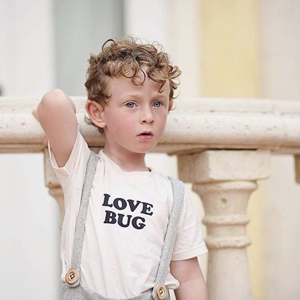 Love Bug Organic Cotton Kids T-Shirt – Short Sleeve, 2T–6T