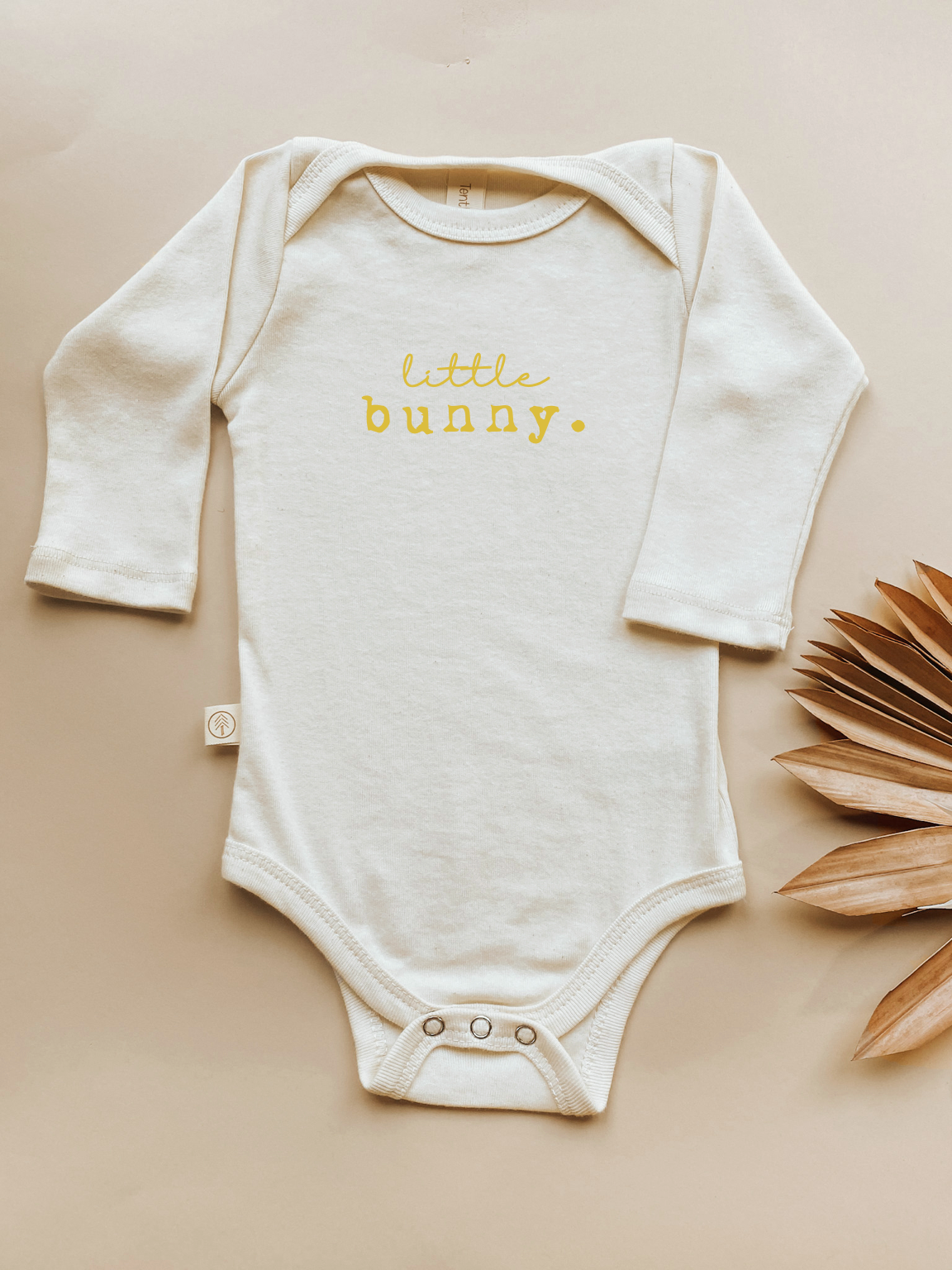 Little Bunny Organic Cotton Baby Bodysuit – Long Sleeve, 0–24M