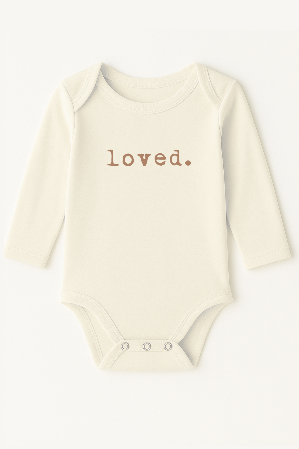 Loved Clay Organic Cotton Baby Bodysuit – Long Sleeve, 0–24M