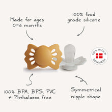 Load image into Gallery viewer, FRIGG Lucky Symmetrical Silicone Pacifier 2-Pack (0-6 Months)
