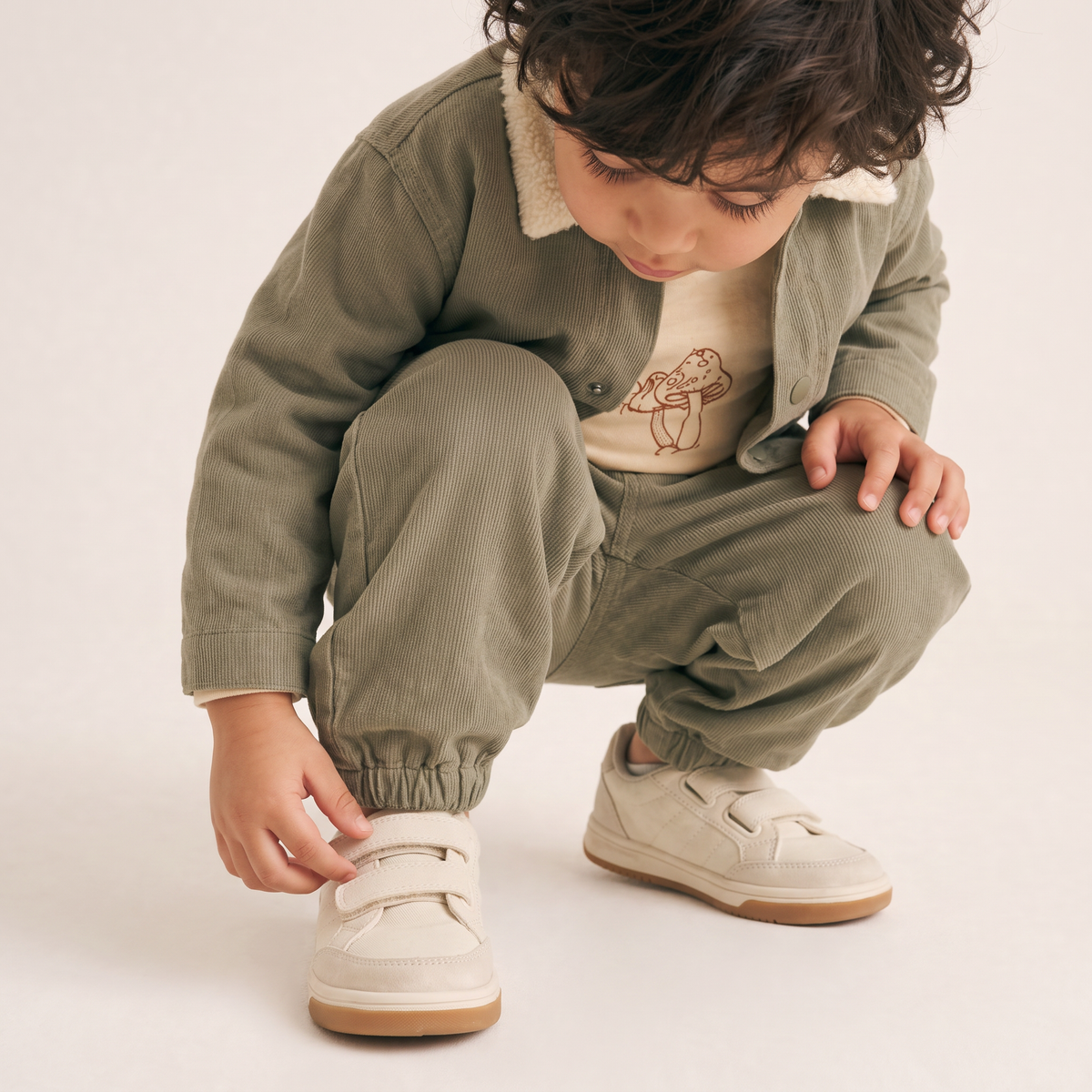 Organic Cotton Twill Jogger Pants for Babies & Toddlers – Olive