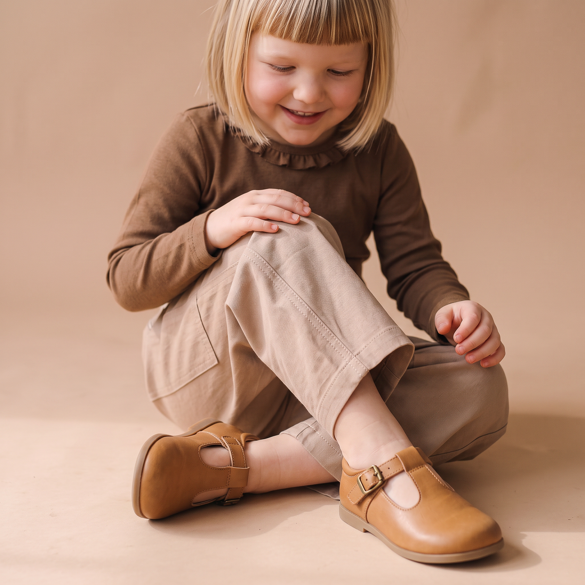 Organic Cotton Twill Barrel Pants for Babies & Toddlers – Taupe