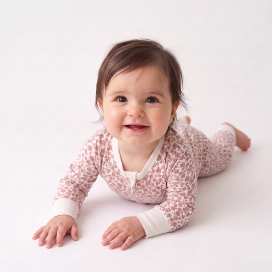 Organic Cotton 2-Way Zip Romper with Convertible Footies & Mittens for Babies – Wild Petal