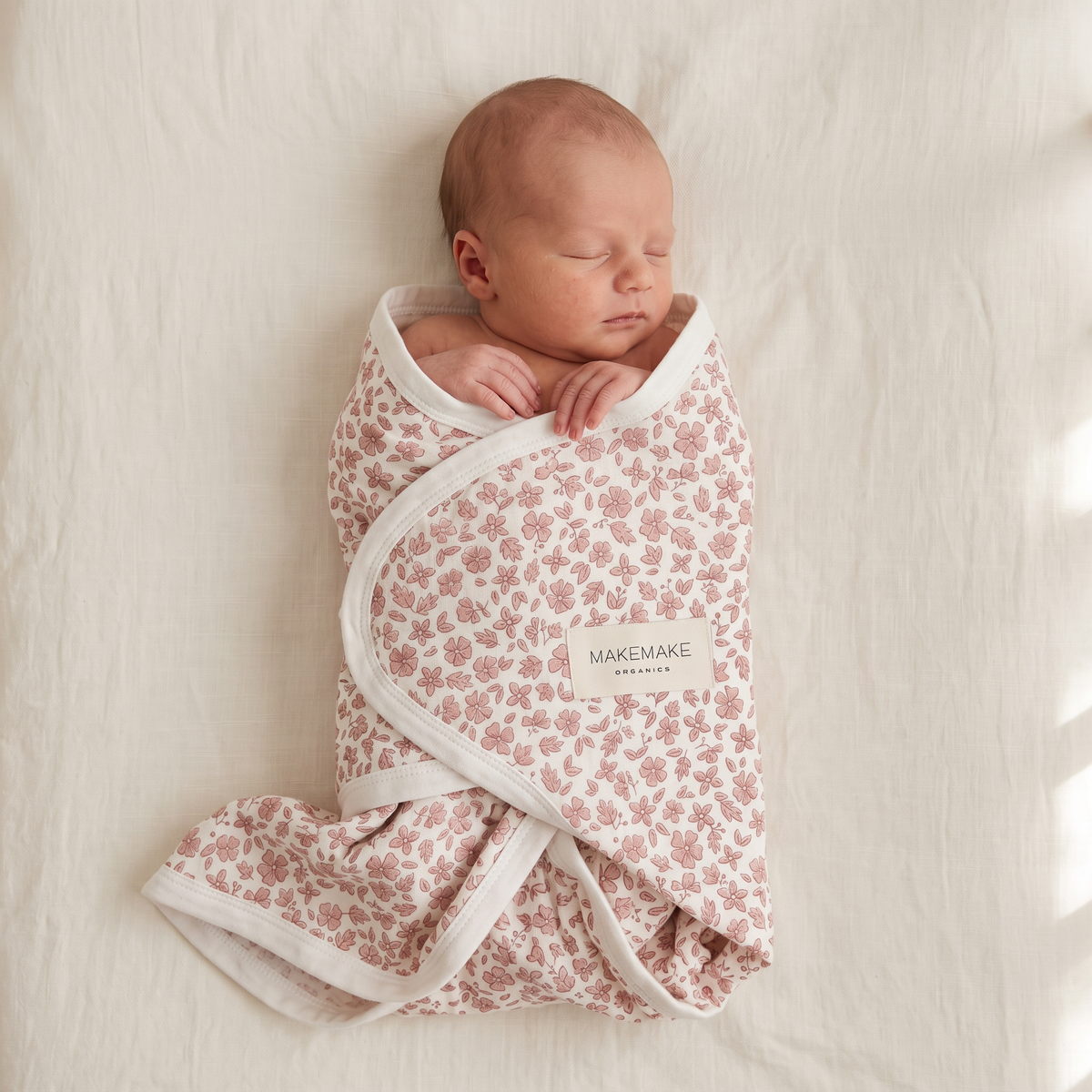 Organic Cotton Swaddle Blanket & Knotted Hat Set for Newborns – Wild Petal