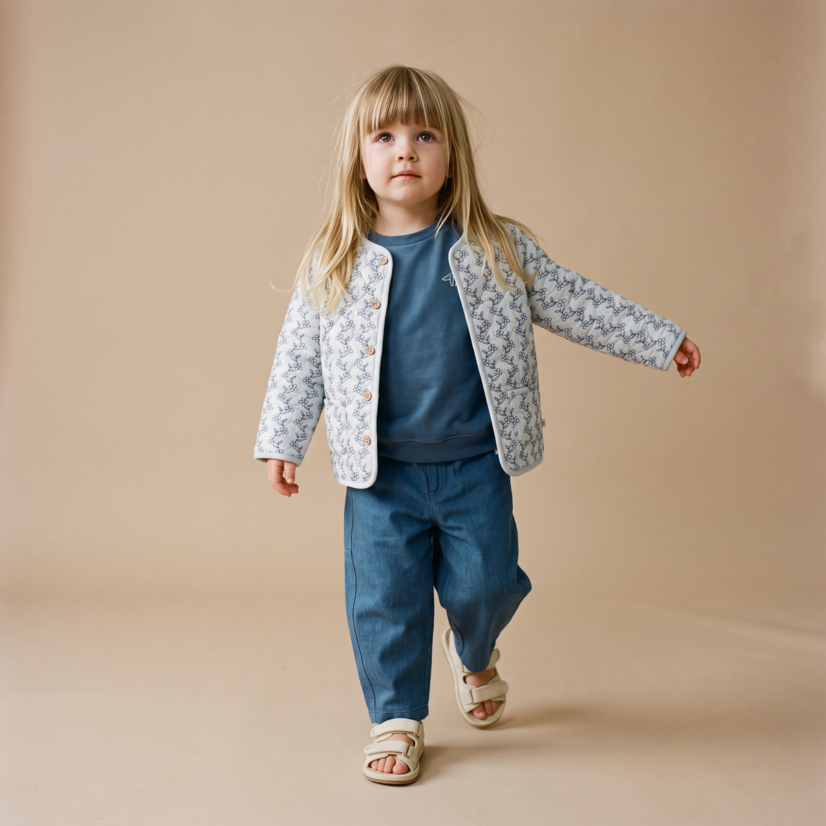 Organic Cotton Twill Barrel Pants for Babies & Toddlers – Navy