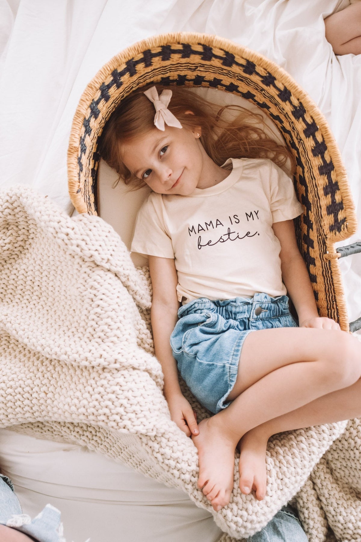 Mama Is My Bestie Organic Cotton Kids T-Shirt – Short Sleeve, 2T–6T