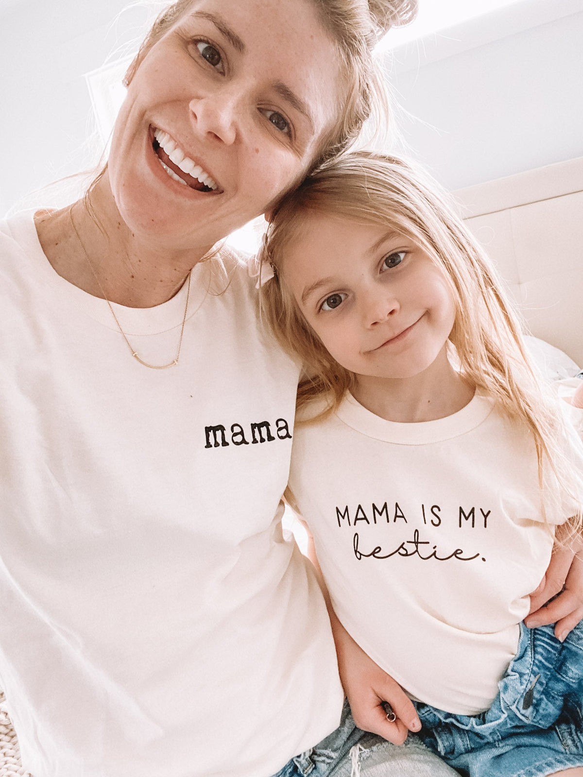 Mama Is My Bestie Organic Cotton Kids T-Shirt – Short Sleeve, 2T–6T