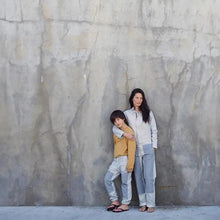 Load image into Gallery viewer, mom and son in matching organic cotton coveralls
