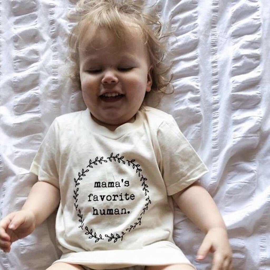 Mama’s Favorite Human Organic Cotton Kids T-Shirt – Short Sleeve, 2T–6T