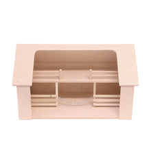 Load image into Gallery viewer, Wooden Amish-Made Ranch Shed Barn Toy, Unfinished Wood
