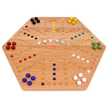 Load image into Gallery viewer, Aggravation Wahoo Marble Board Game, Double-Sided, Hand Painted
