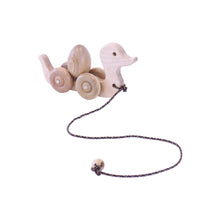 Load image into Gallery viewer, Wooden Duck Pull Toy for Toddlers, Rolling Wheels and Rotating Egg
