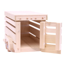 Load image into Gallery viewer, Amish-Made Wooden Horse Trailer Toy, Unfinished Wood
