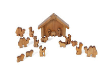 Load image into Gallery viewer, AmishToyBox.com Wooden Nativity Manger Scene Set, 14 Pieces
