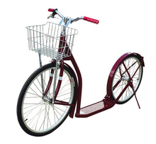 Load image into Gallery viewer, Amish-Made Deluxe Kick Scooter Bike, 24&quot; Front Wheel 20&quot; Rear Wheel, Adult-Size
