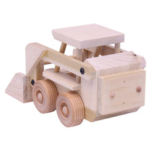 Load image into Gallery viewer, Wooden Skid Loader Toy, Skid Steer with Movable Bucket
