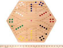 Load image into Gallery viewer, Aggravation Wahoo Marble Board Game, Double-Sided, Hand Painted
