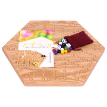 Load image into Gallery viewer, Solid Oak 16&quot; Wide Aggravation Game Board, Unpainted Holes, Double-sided
