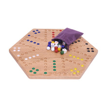 Load image into Gallery viewer, Aggravation Wahoo Marble Board Game, Double-Sided, Hand Painted
